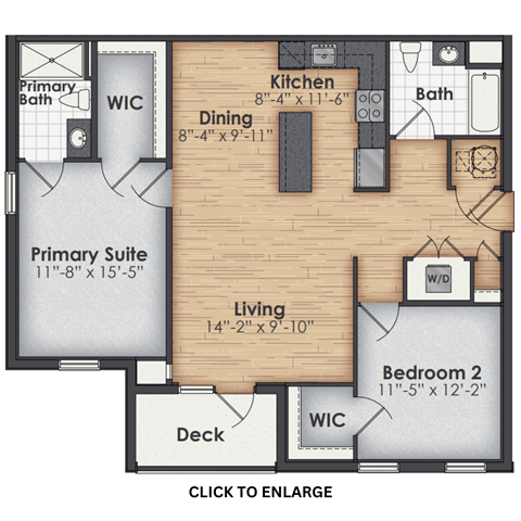 a floor plan of a bedroom apartment with a living room and a dining room